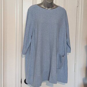 J. Jill Light Blue Sweater Tunic, Plus size 2X